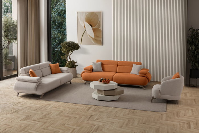 Atelier Del Sofa Sofá de 3 plazas Rojo azulejo